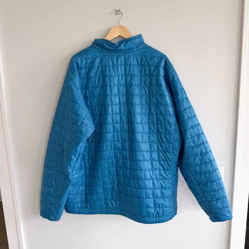 Patagonia Nano Zip Up Mock Neck Puffer Jacket Blue XXL